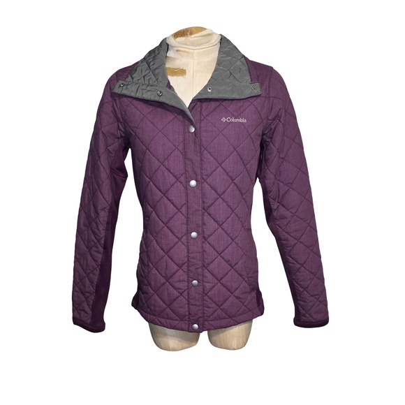 Columbia Jackets & Blazers - Columbia Womens Plum Purple Quilted Snap Front Jacket Small